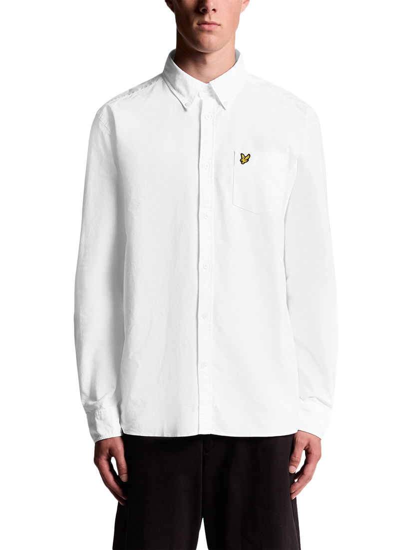Product image 1 of 5, which shows Lyle & Scott Cotton Oxford Shirt, White, XS