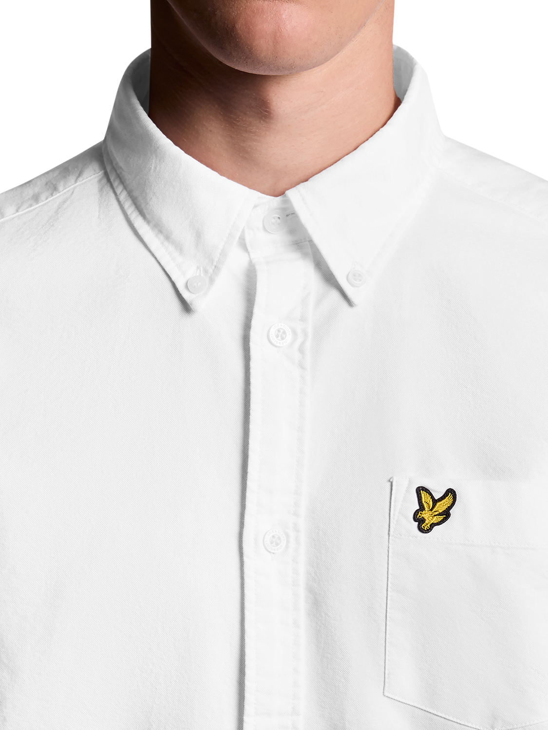 Product image 3 of 5, which shows Lyle & Scott Cotton Oxford Shirt, White, XS