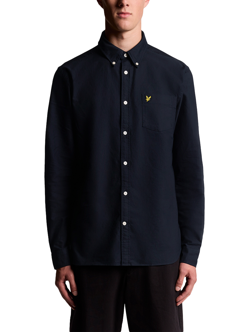 Product image 1 of 6, which shows Lyle & Scott Cotton Oxford Shirt, Dark Navy, XS