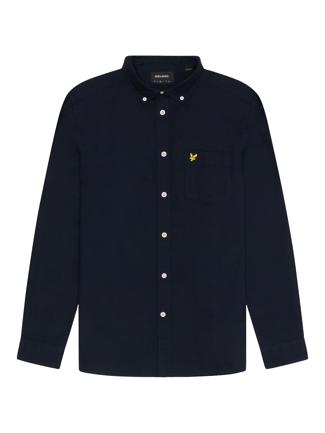 Product image 5 of 6, which shows Lyle & Scott Cotton Oxford Shirt, Dark Navy, XS