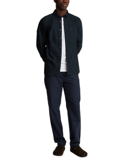 Lyle & Scott Tonal Eagle Oxford Shirt - view 2, Dark Navy