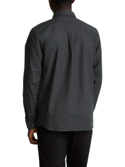 Lyle & Scott Tonal Eagle Oxford Shirt - view 2, Jet Black