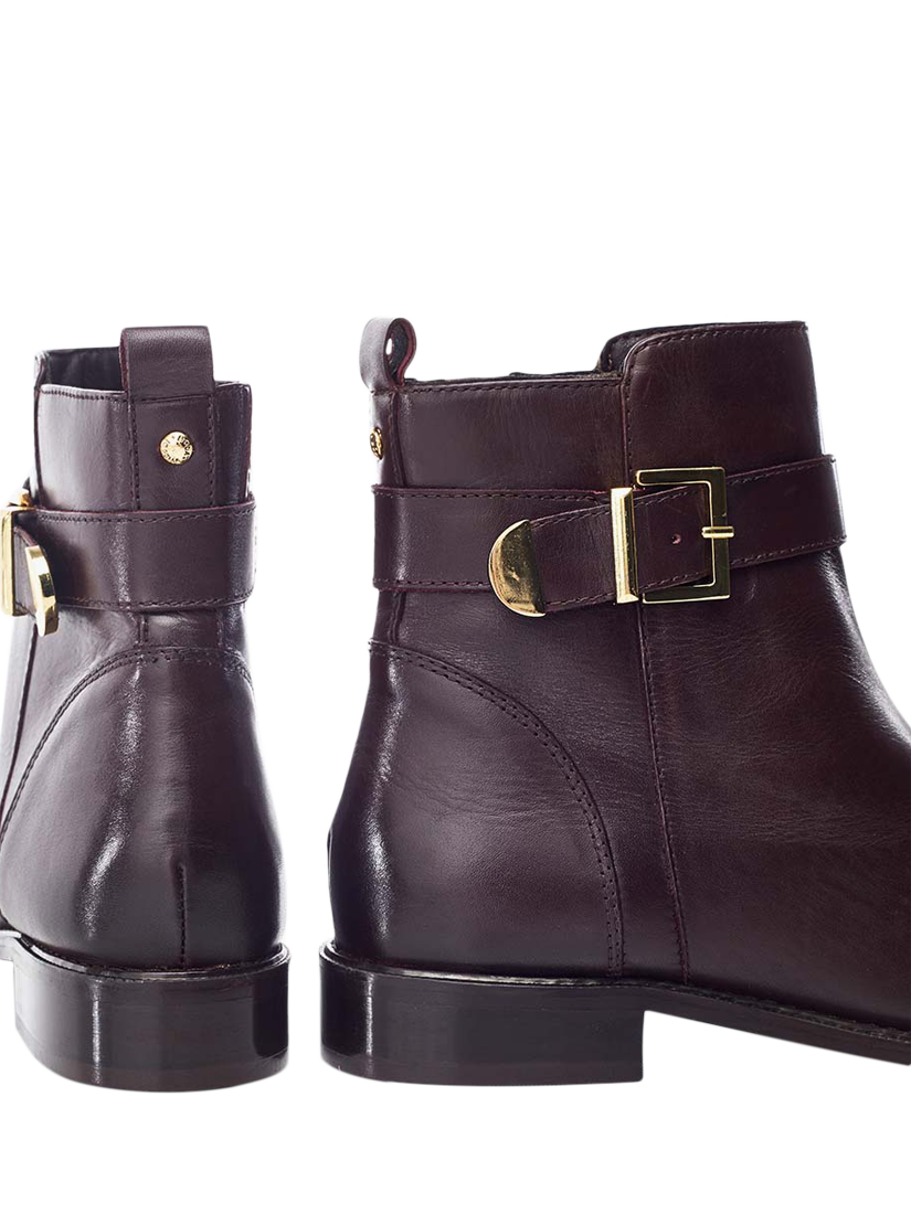 Product image 4 of 4, which shows Moda in Pelle Obernai Leather Ankle Boots, Brown, 3