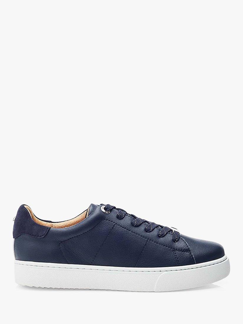 Moda in Pelle Brandie Leather Trainers, Navy