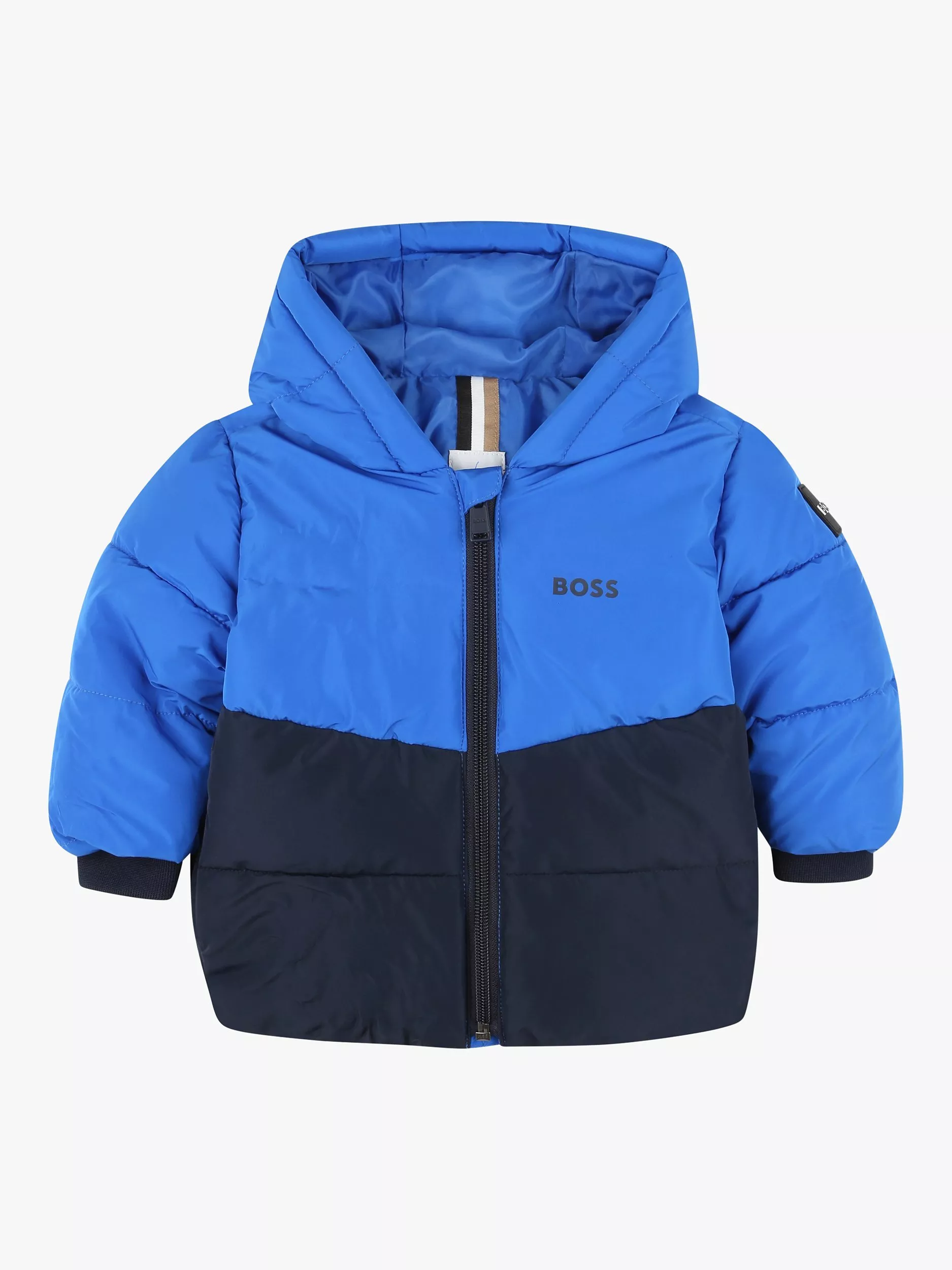 BOSS Baby Two Tone Hooded Down Puffer Jacket Bright Cobalt
