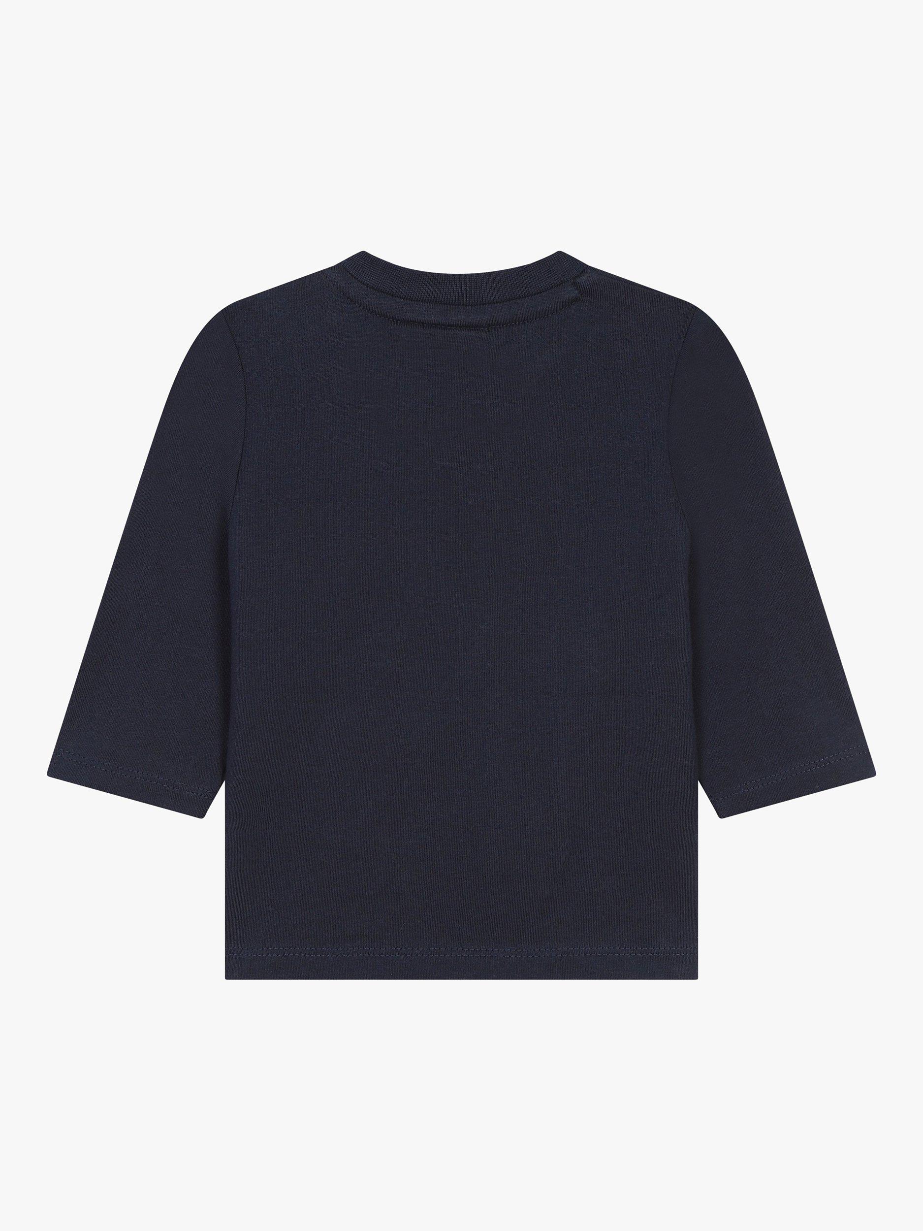 Product image 2 of 2, which shows BOSS Baby Logo Long Sleeve T-Shirt, Navy, 9 months