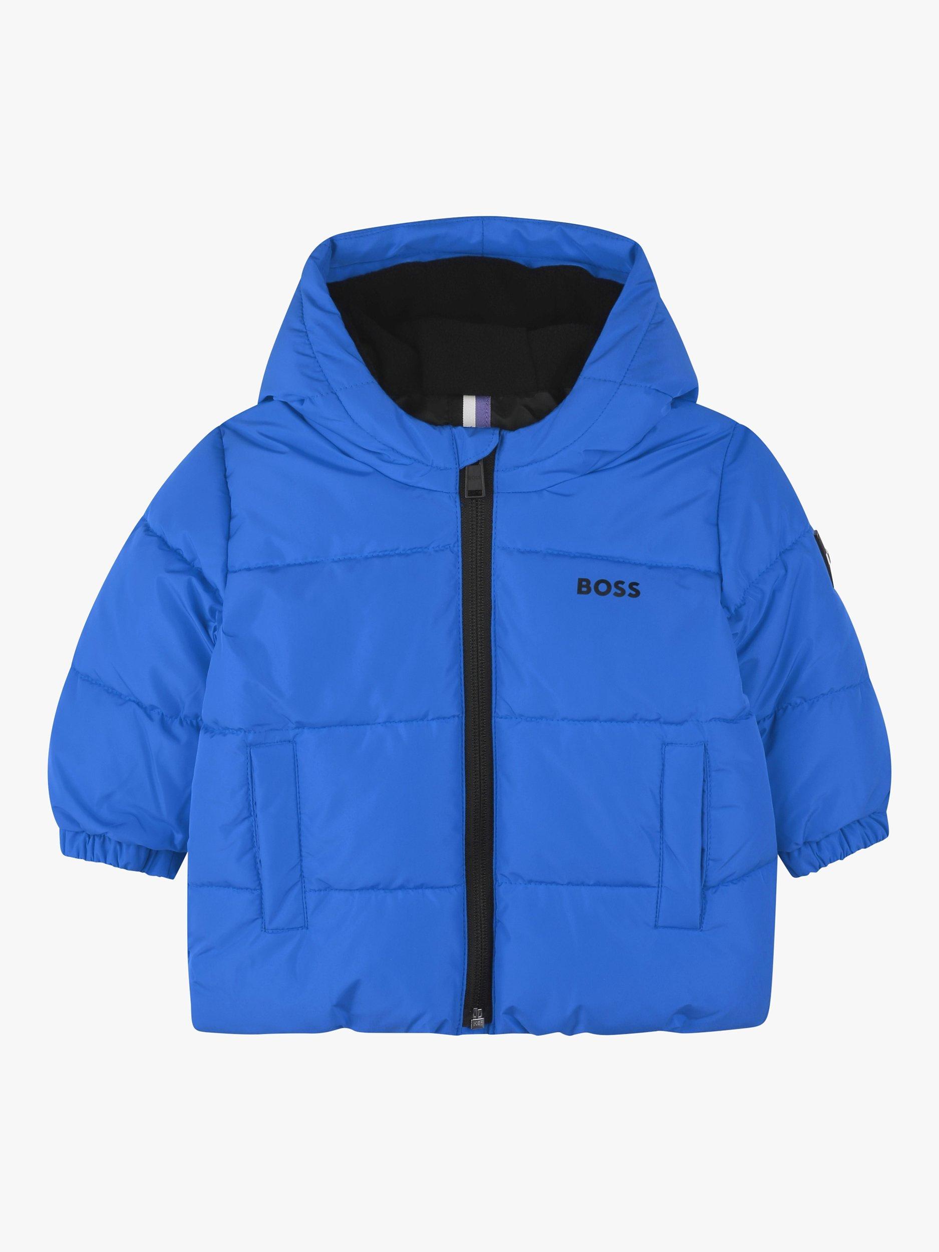 Product image 1 of 2, which shows BOSS Baby Water Repellent Hooded Jacket, Bright Cobalt, 6 months