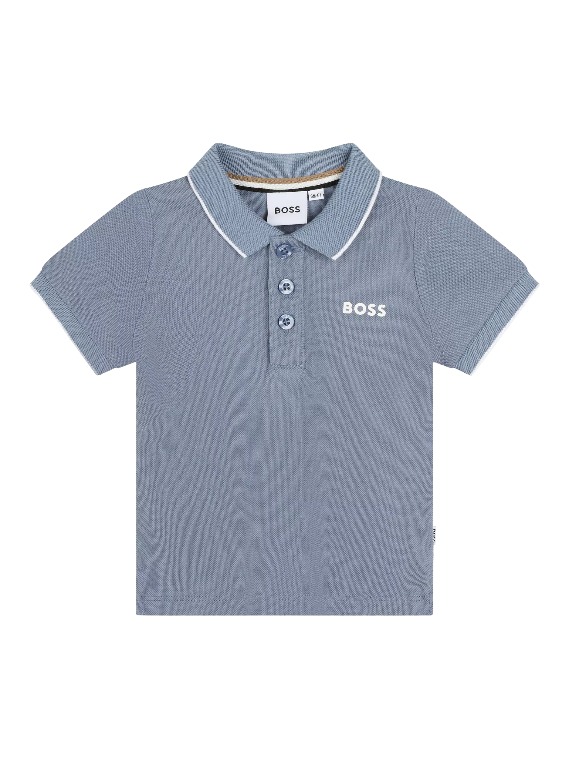 HUGO BOSS Baby Short Sleeve Polo Shirt, Medium Grey