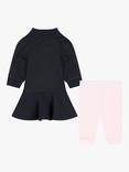 HUGO BOSS Baby Milano Dress & Leggings Set, Navy/Pink