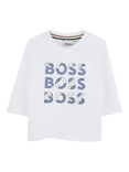 HUGO BOSS BOSS Baby Cotton Slim Fit Top, White