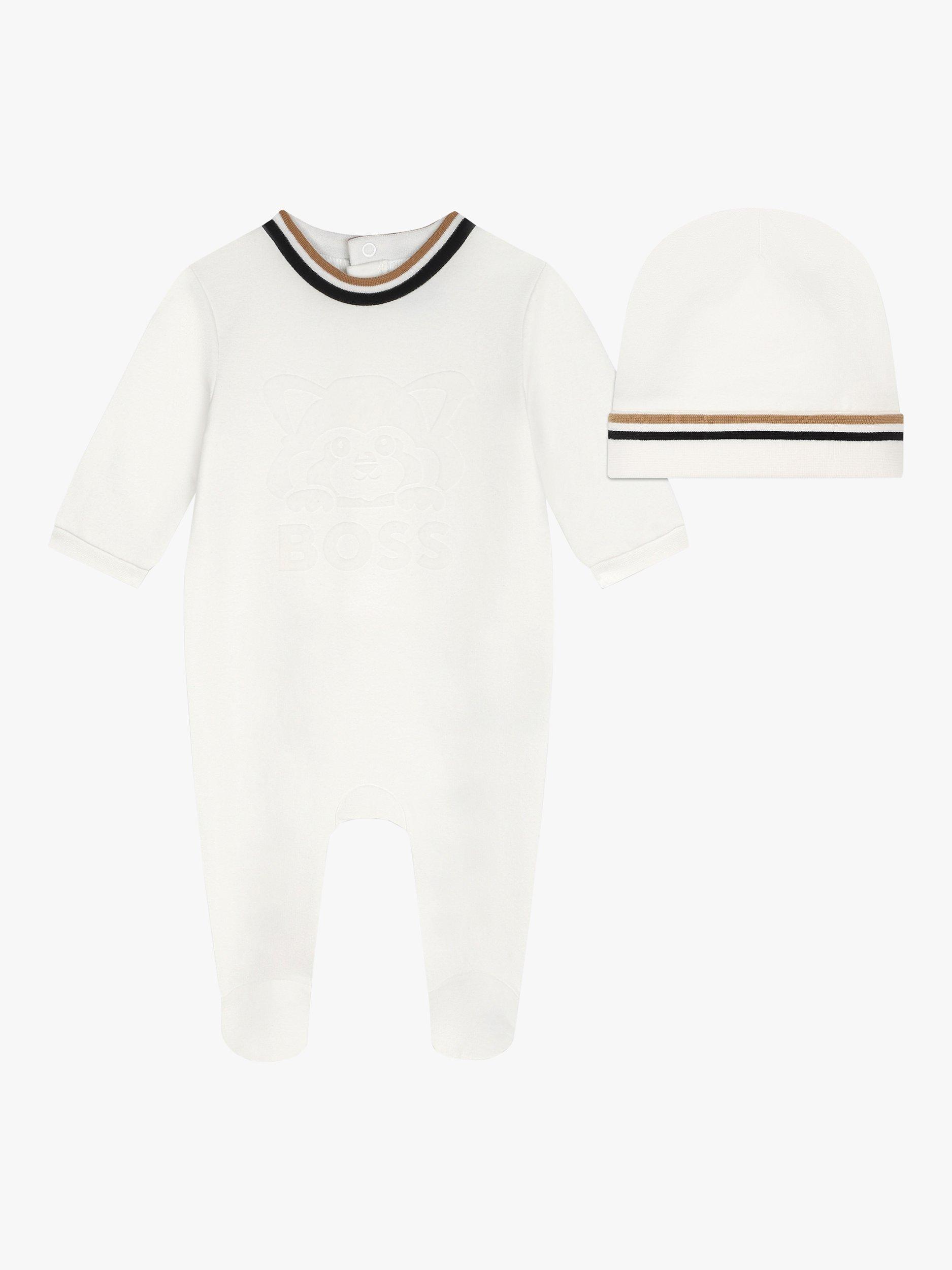 BOSS Baby Onesie and Hat Set, Offwhite