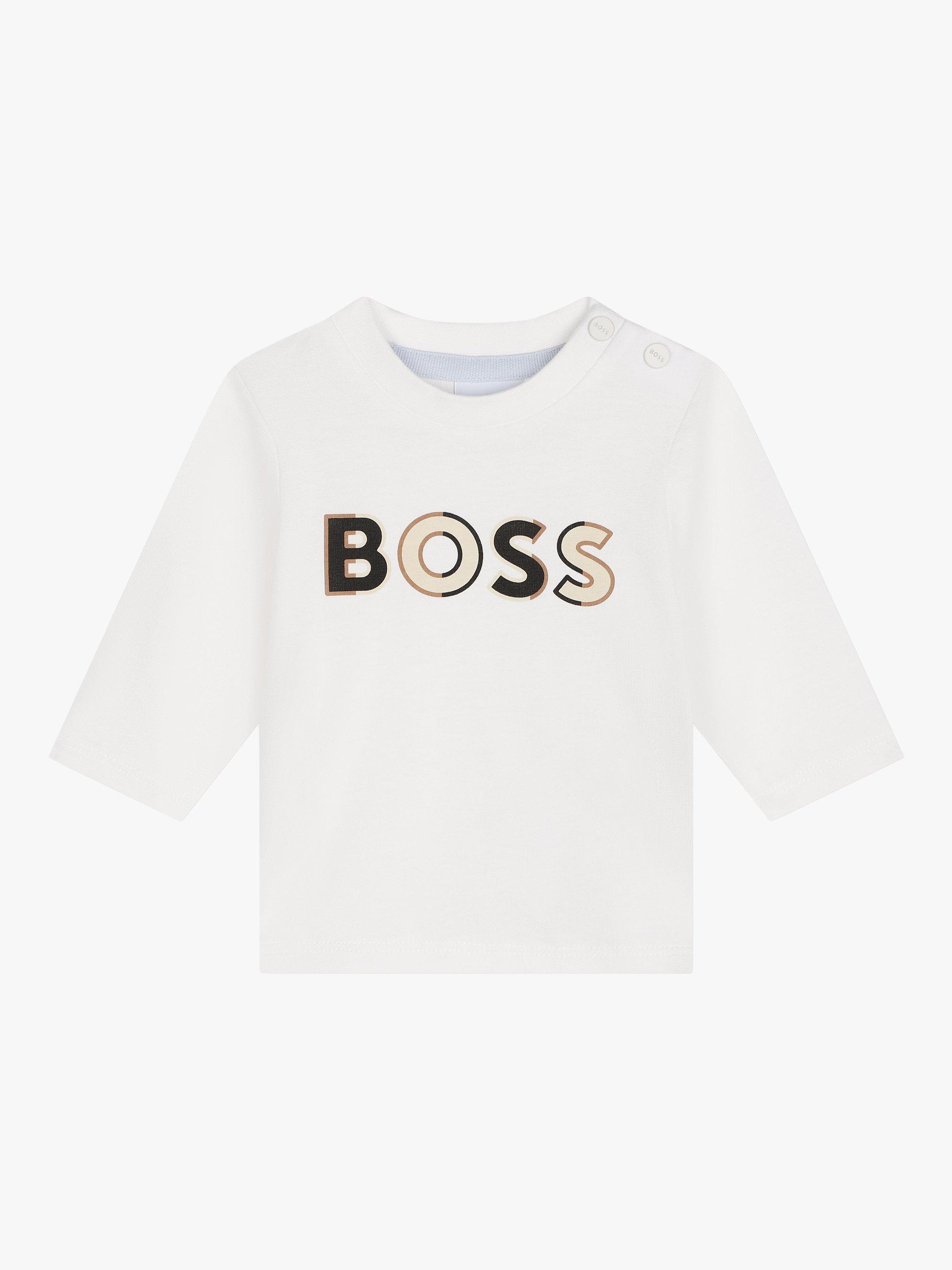 BOSS Baby Long Sleeve Logo T-Shirt, Offwhite