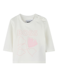 BOSS Baby Logo Long Sleeve Top, Off White