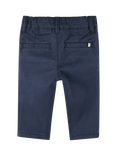 BOSS Baby Cotton Blend Twill Trousers, Navy