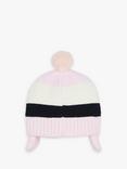 BOSS Kids' Faux Fur Pom Pom and Ear Covers Beanie, Pink Pale