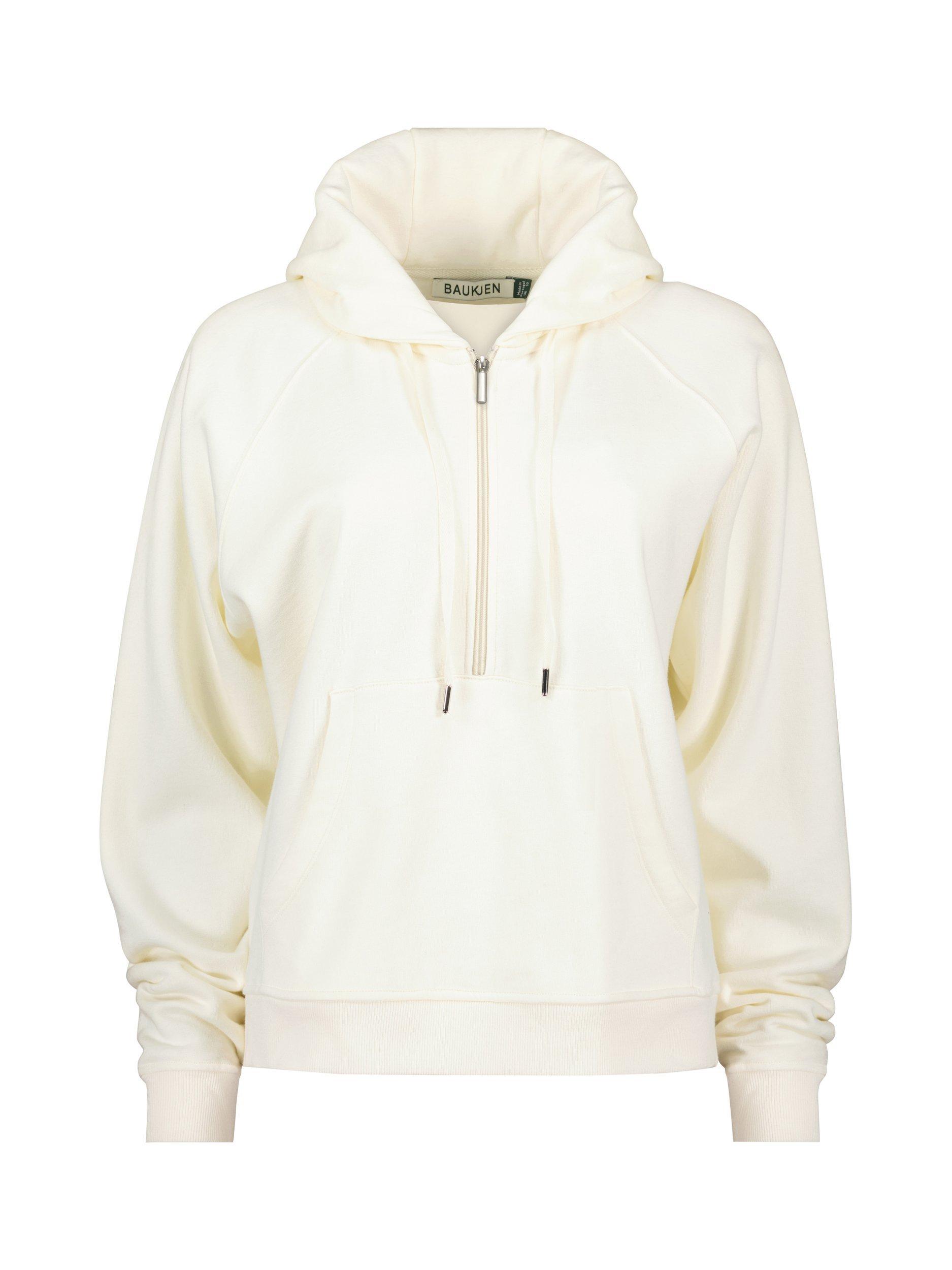 Product image 6 of 6, which shows Baukjen Jenny Organic Cotton Blend Hoodie, Cream, 10