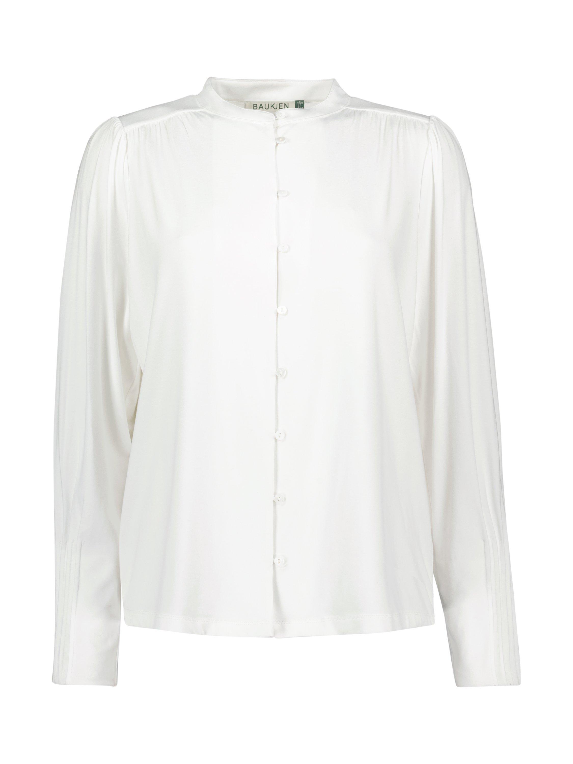 Product image 4 of 6, which shows Baukjen Caroline Jersey Long Sleeve Top, White, 8