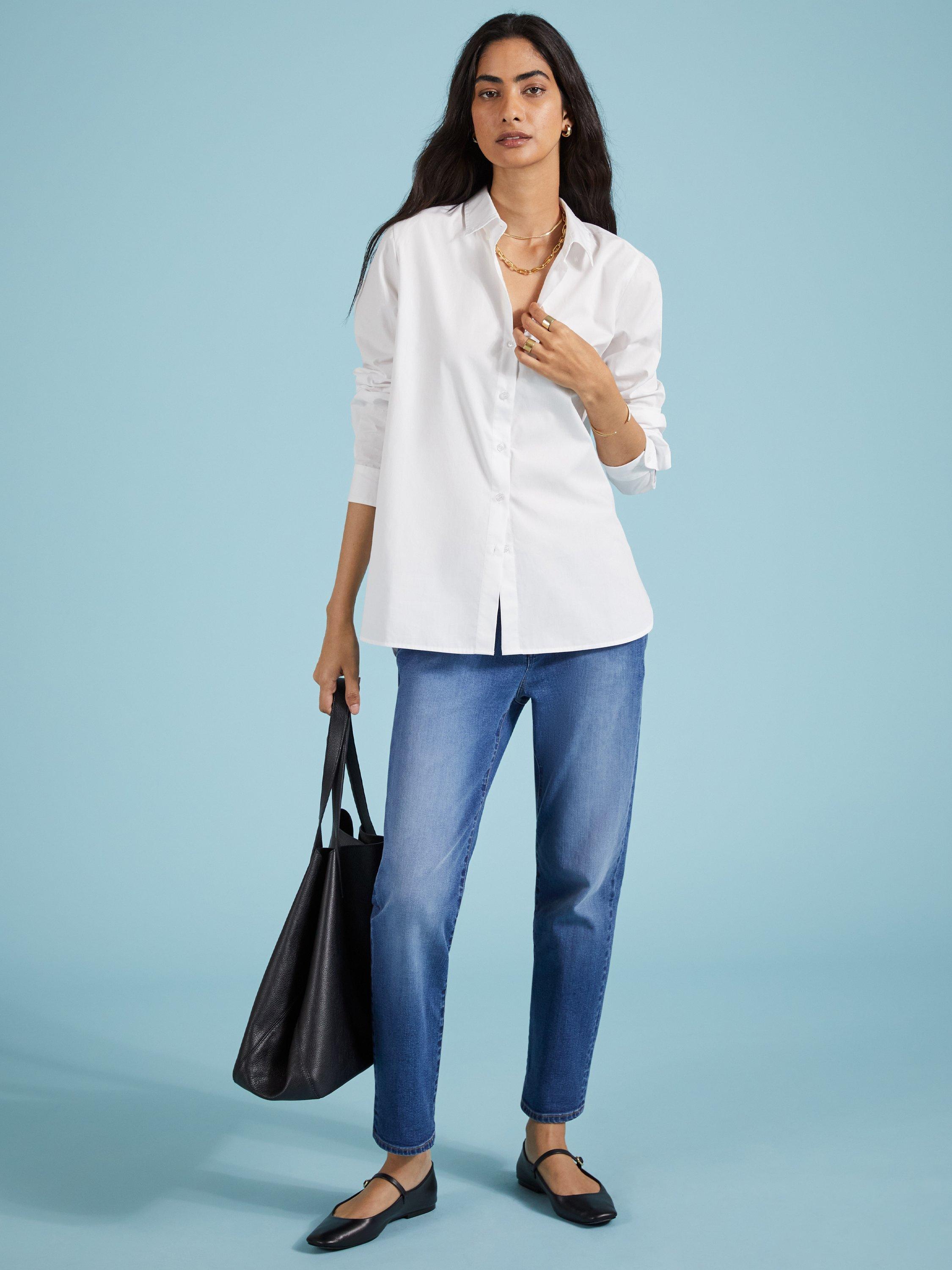 Baukjen Lesley Organic Cotton Shirt, Pure White