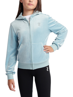 Juicy Couture Diamante Hoodie, Stone Blue