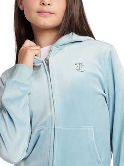 Juicy Couture Diamante Hoodie - view 2, Stone Blue