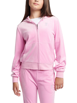 Juicy Couture Diamante Hoodie, Pinky Lilac Chiffon
