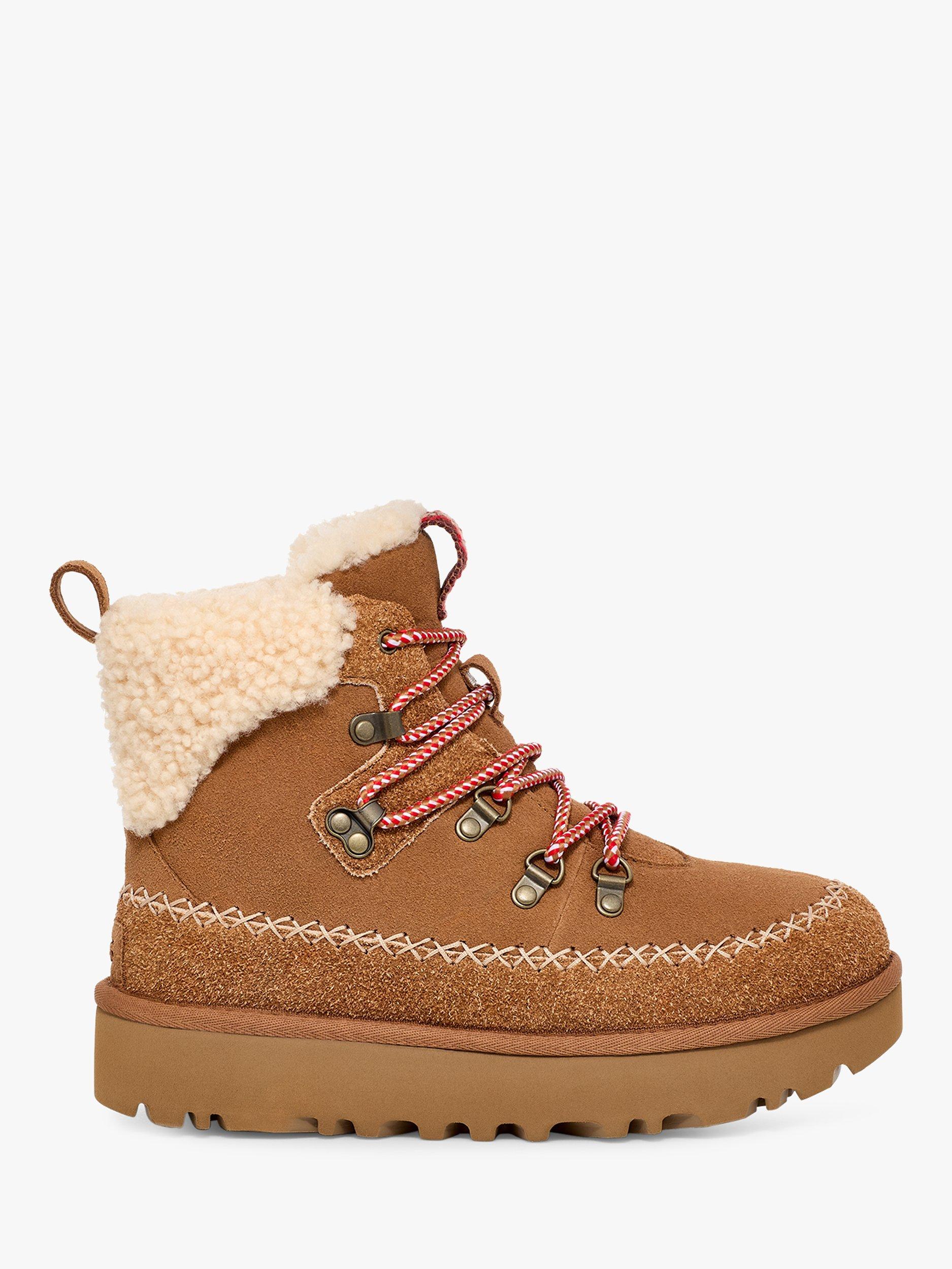 UGG Classic Alpine Lace Up Boots Chestnut