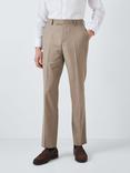 John Lewis Sholden Regular Fit Sharkskin Wool Suit Trousers, Neutral