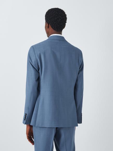 John Lewis Thurlow Regular Fit Sharkskin Wool Suit Jacket, Light Blue - view 2, Light Blue