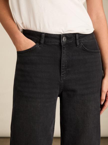 Baukjen Organic Cotton Rich Nixi Barrel Leg Jeans, Washed Black - view 2, Washed Black