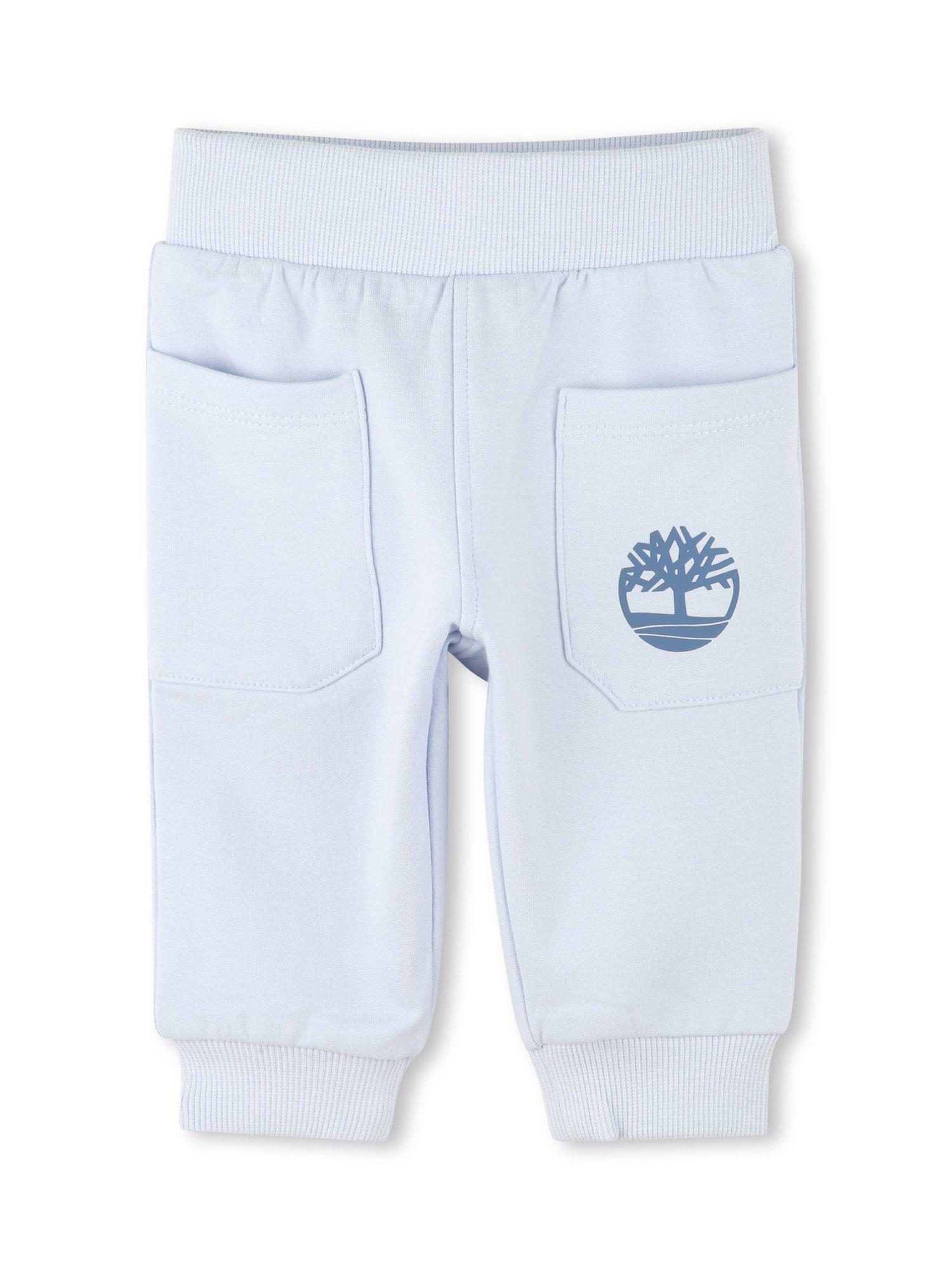 Product image 1 of 2, which shows Timberland Baby Brushed French Terry Joggers, Pale Blue, 9 months