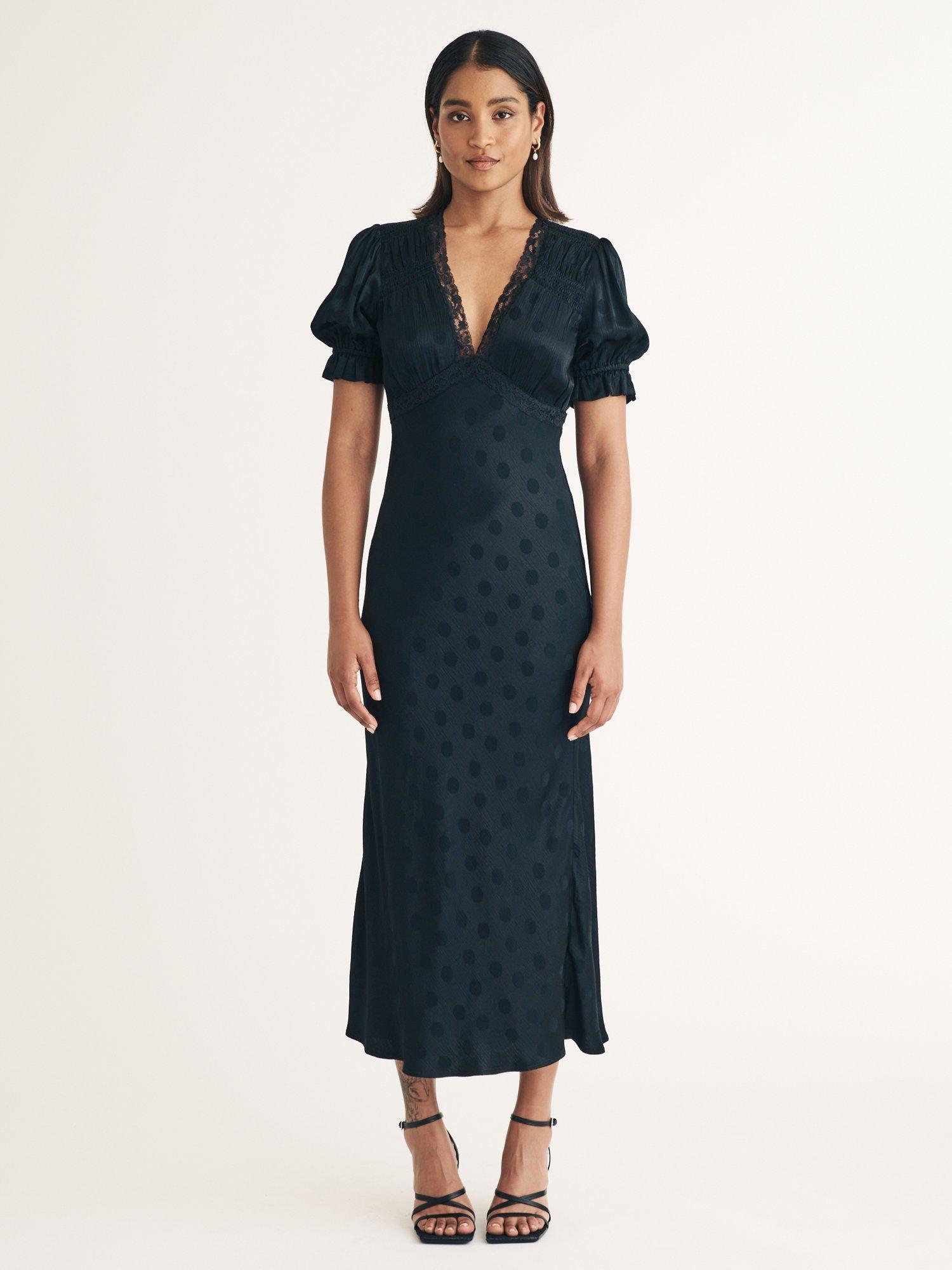 Nobody's Child Angela V-Neck Spot Print Midi Dress