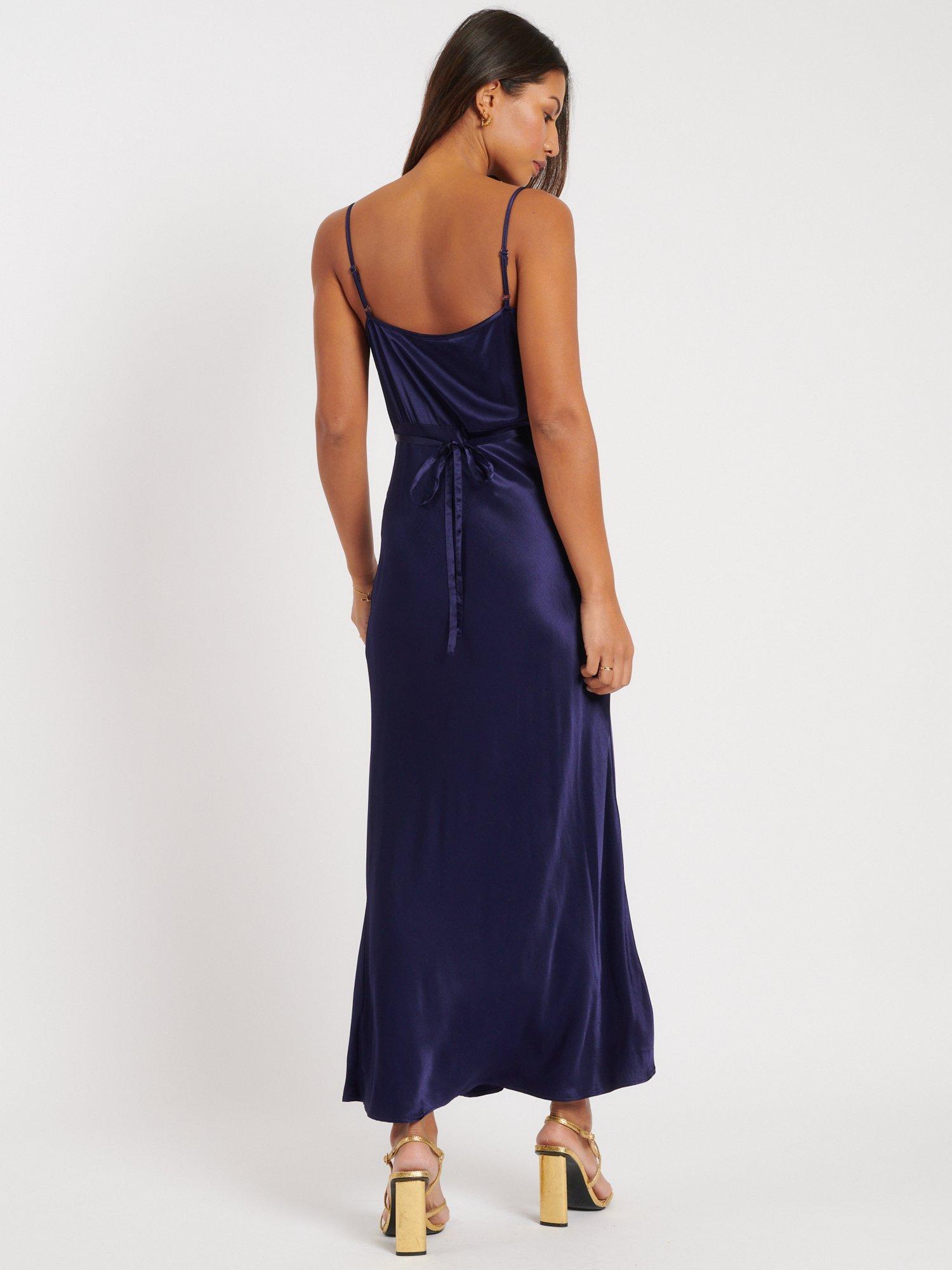 Product image 4 of 4, which shows Nobody's Child Trixie Strappy Bridesmaid Dress, Navy, 18