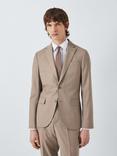 John Lewis Sholden Regular Fit Sharkskin Wool Suit Jacket, Neutral