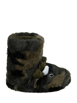 totes Kids' Dino Boot Slippers, Khaki, Khaki