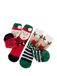 totes Kids' Christmas Slipper Socks, Multi