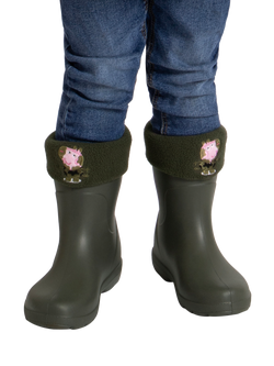 totes George Pig Wellington Boot Liner Socks, Green - view 2, George