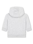 Timberland Baby Brushed French Terry Zipped Hoodie, Light Grey