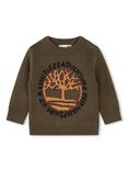 Timberland Baby Cotton Wool Logo Jumper, Khaki