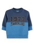 Timberland Baby Logo Colour Block Sweatshirt, Blue/Navy