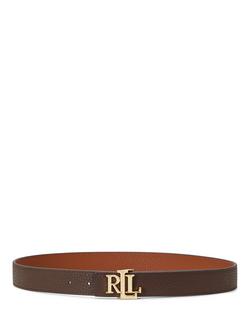Lauren Ralph Lauren 30 Reversible Leather Belt - view 2, Tan/Dark Brown