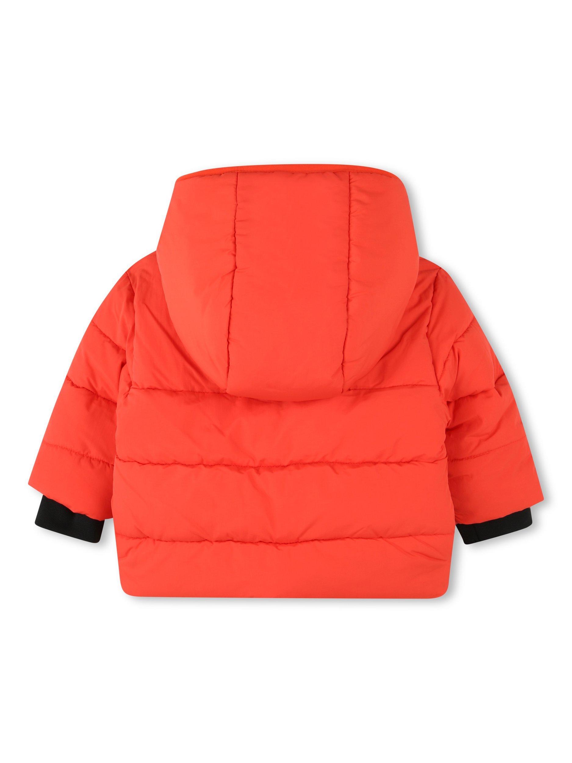 Product image 2 of 2, which shows Timberland Baby Water Repellent Hooded Puffer Jacket, Tangello, 2 years