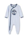 Timberland Baby Logo Onesie, Pale Blue