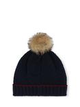 Timberland Baby Faux Fur Pom Pom Knitted Beanie