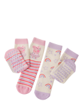 totes Kids' Peppa Pig Slipper Socks, Pack of 2