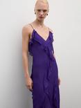 Mango Sur Ruffle Maxi Dress, Purple