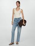 Mango Millie Straight Jeans, Open Blue
