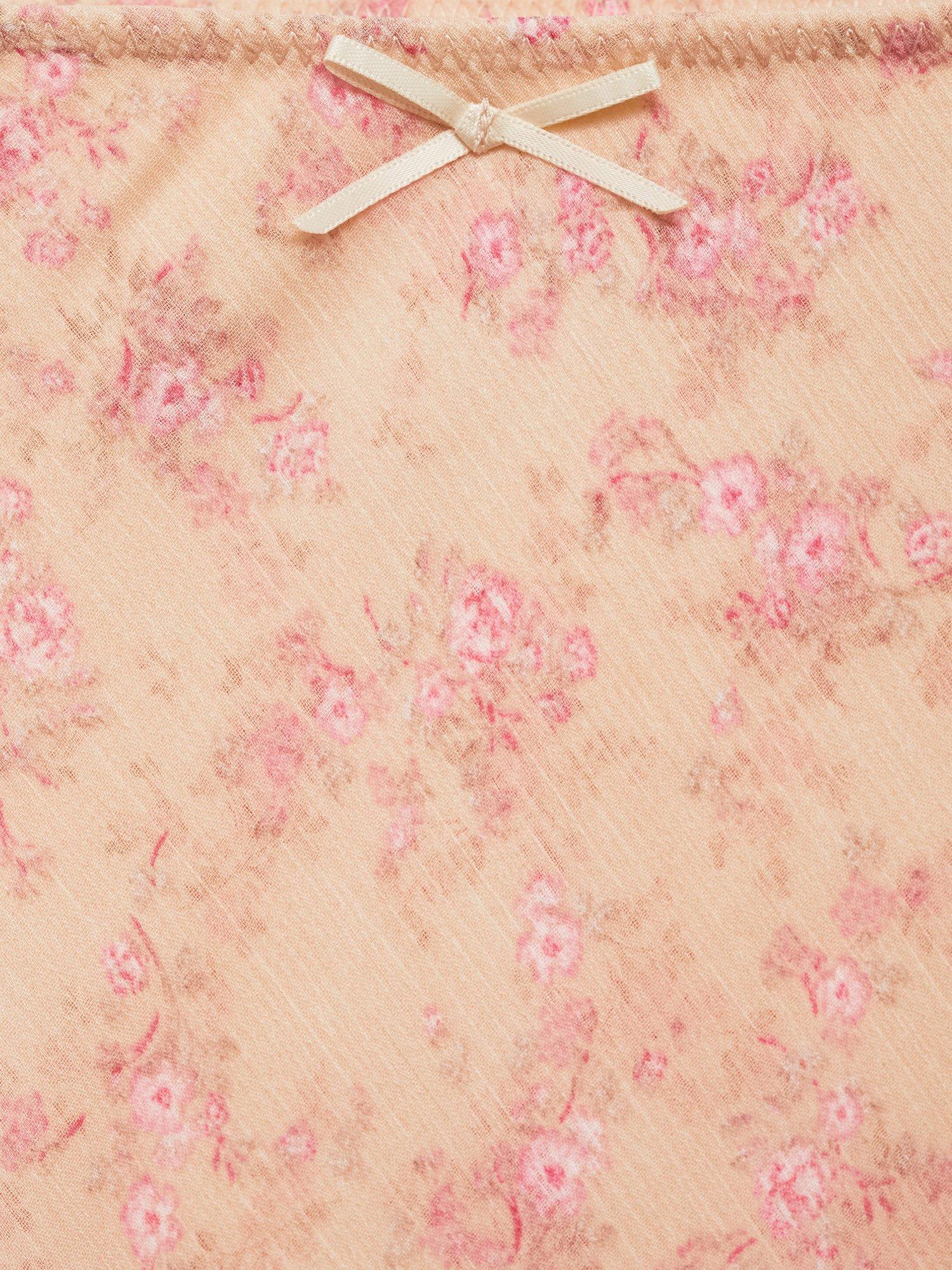 Product image 7 of 7, which shows Mango Laila Floral Skirt, Pastel Pink, S