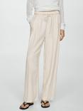 Mango Zumo Straight Cut Trousers, Off White