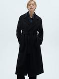 Mango Batin Wool Blend Belted Wrap Coat