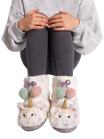 totes Kids' Fur Boot Slippers, Multi